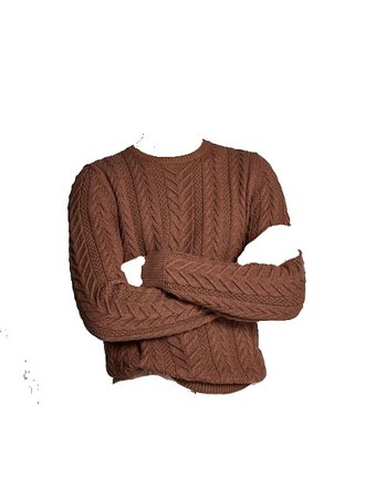 brown cable knit jumper