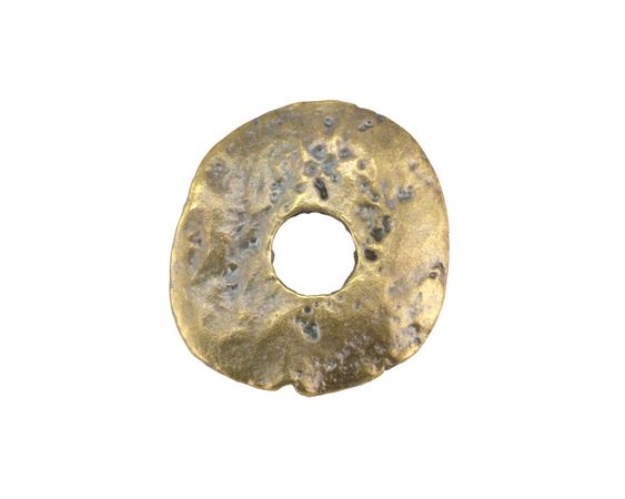 Greek Antique Brass (plated) Large Disk 25mm - Lima Beads