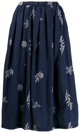 Local floral embroidered skirt