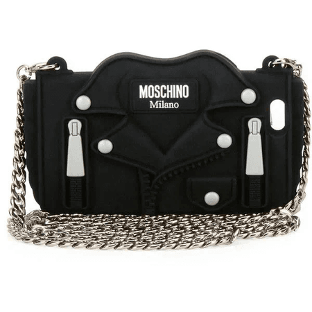 Moschino Black Moto Jacket Bag