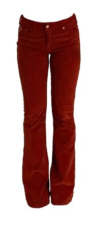 deep red jeans