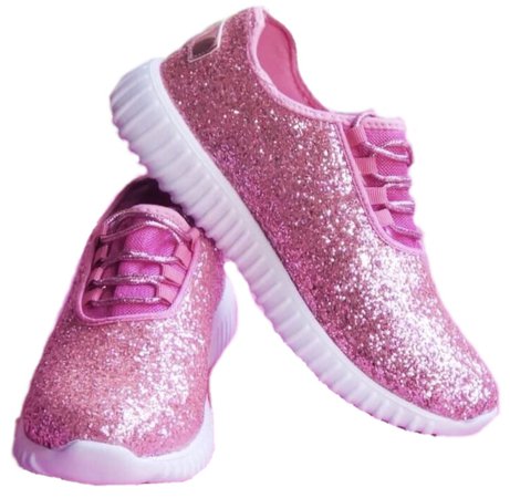 Bubblegum Pink Glitter Sneakers - Bibbidi Bobbidi Bling