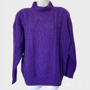 Casual Corner | Sweaters | Casual Corner Purple Knit Chunky Sweater M | Poshmark