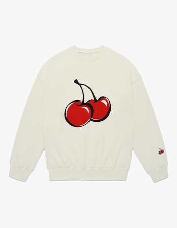 Harumio Kirsh - Big Cherry Sweatshirt - White