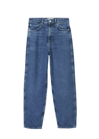 Mango - High-rise tappered jeans