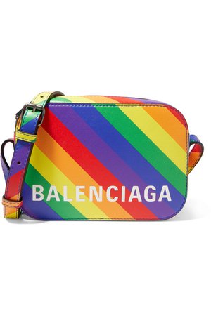 Balenciaga | Ville XS AJ striped leather shoulder bag | NET-A-PORTER.COM