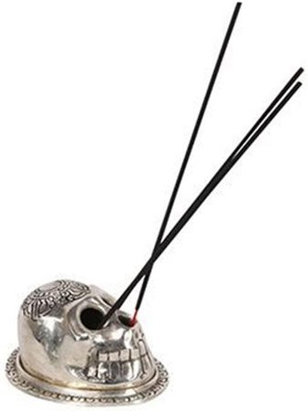 *clipped by @luci-her* Gothic Gifts - Silver Skull Metal Incense Holder - Buy Online Australia – Beserk
