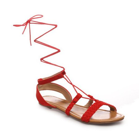 Womens red sandals