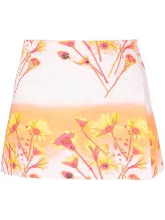 Miaou Micro Sunrise Print Mini Skirt - Farfetch