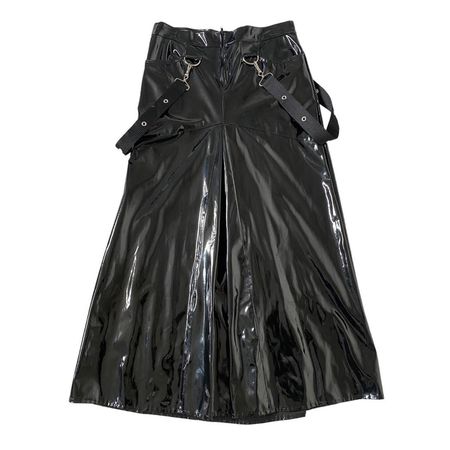 sexy vintage SDL pvc mall goth maxi skirt !!... - Depop
