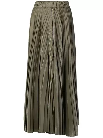 DUSAN metallic pleated skirt