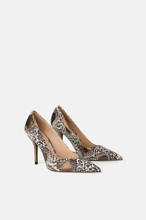 ANIMAL PRINT LEATHER HIGH HEELED SHOES-High heels-SHOES-WOMAN | ZARA United States