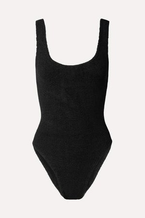 Seersucker Swimsuit - Black