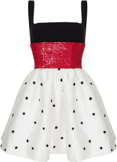 Rasario Mini Dress With Jacquard Skirt