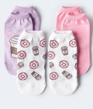 Donuts & Coffee Ankle Sock 3-Pack
