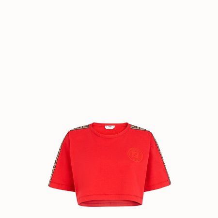 Red jersey T-shirt - T-SHIRT | Fendi