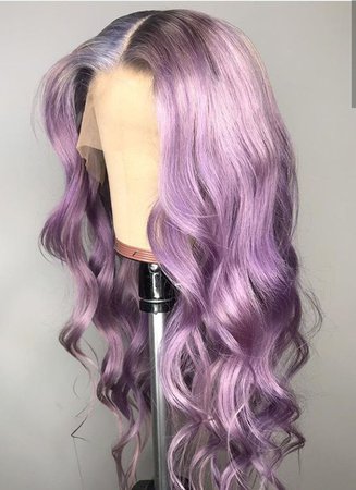 Purple/Grey wig