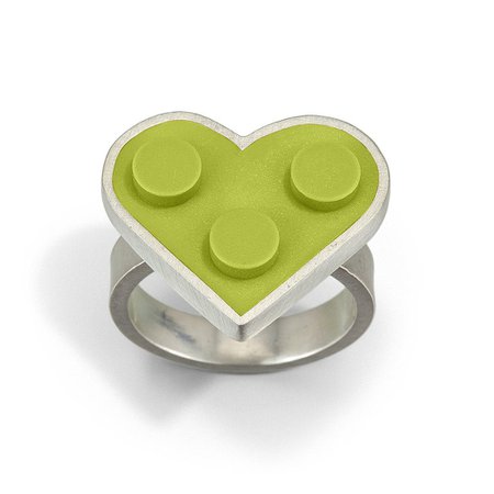 Retro Block Heart Ring - Custom Made – Shana Logic
