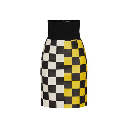 Damier Leather Skirt - Ready-to-Wear | LOUIS VUITTON