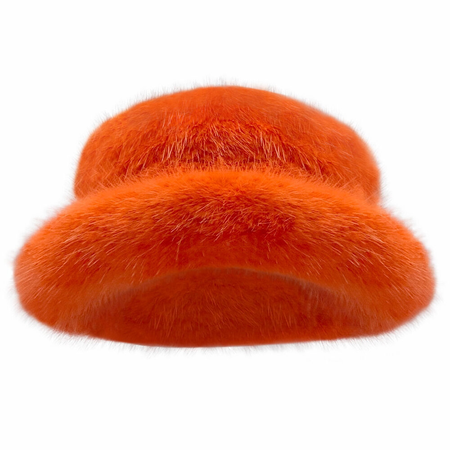 Orange Fuzzy Hat