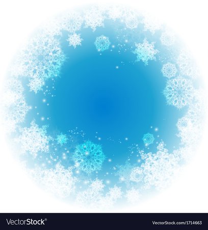 Abstract christmas frame with snowflakes Vector Image