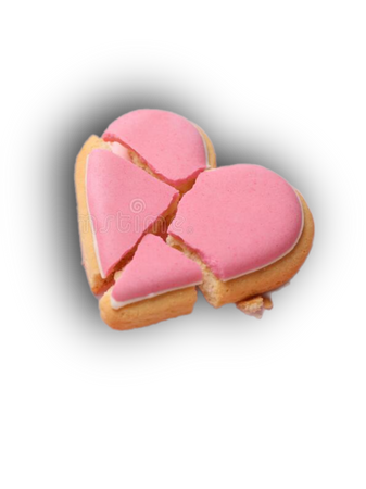 pink broken heart sugar cookies food