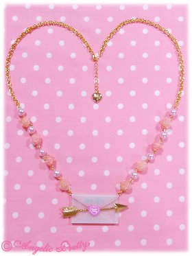 Romantic Rose Letter Necklace - Angelic Pretty