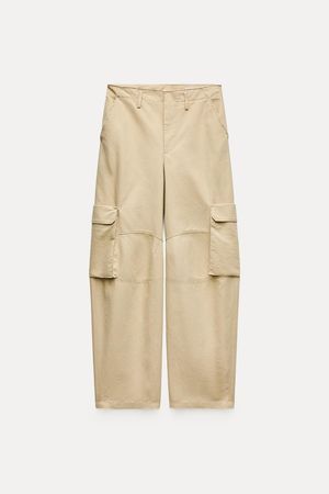 ZW COLLECTION CARGO PANTS - taupe brown | ZARA United States