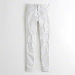 (Ripped White) Classic Stretch Hi-Rise Super Skinny Jeans