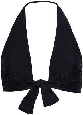 Tie-front Gathered Halterneck Bikini