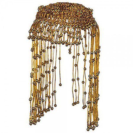 Gold Beaded Egyptian Headdress 1