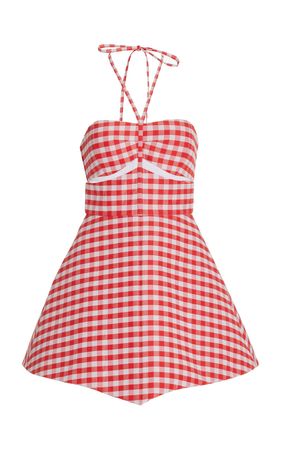 Swim Cotton Gingham Mini Dress By Rosie Assoulin | Moda Operandi