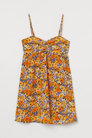 Short dress - Orange/Purple floral - Ladies | H&M GB