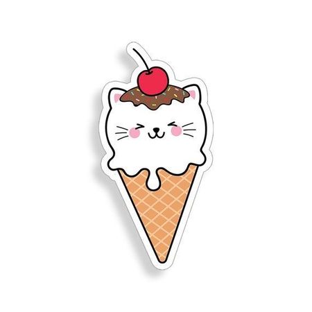 ice cream cat sticker
