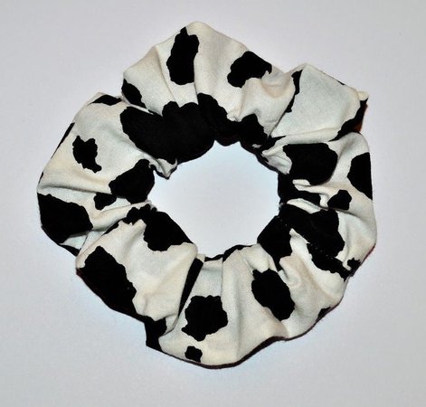 cow printed scrunchie