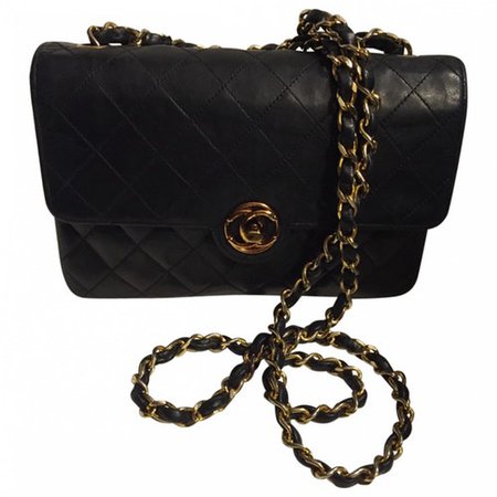 Vintage 1986 chanel 2.55 Chanel Black in Leather - 2023404