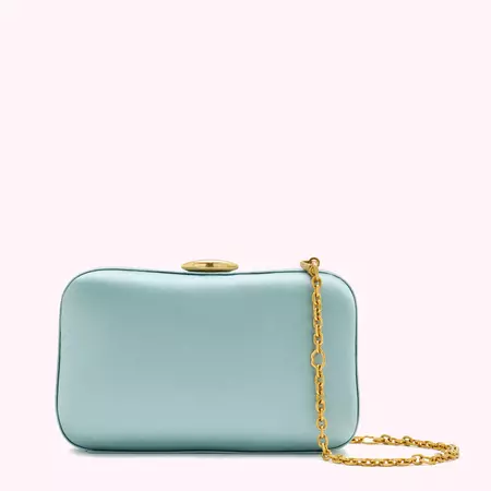 Blue Satin Hayworth Clutch | Handbag | Lulu Guinness