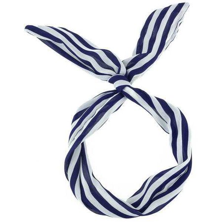 JESSA Navy Stripe Wire Headband ($25)