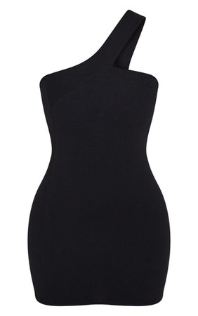 Black One Shoulder Strap Bodycon Dress | PrettyLittleThing USA