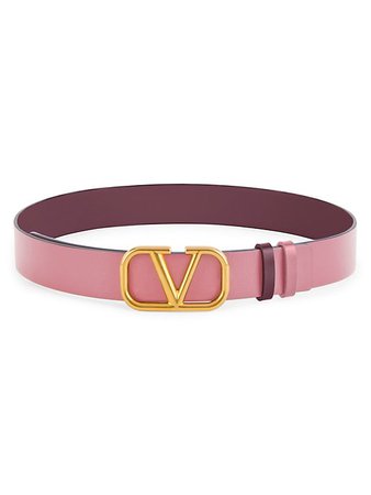 Valentino Valentino Garavani VLogo Leather Belt | SaksFifthAvenue