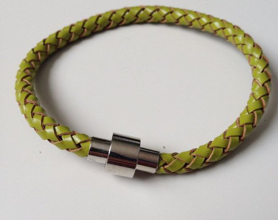 lime green leather bracelet mens - Google Search