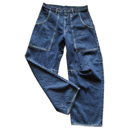 Baggy Jean's white stitching