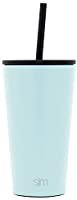 Amazon.com: Simple Modern Classic Insulated Tumbler with Straw and Flip Lid Stainless Steel Water Bottle Iced Coffee Travel Cup, 16oz Lid & Flip, Seaside: Kitchen & Dining