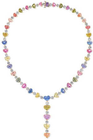 Bayco | 18-karat gold, platinum, diamond and sapphire necklace | NET-A-PORTER.COM