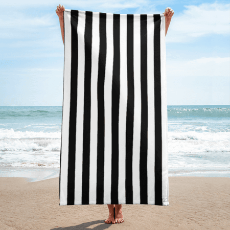 Black and white towel