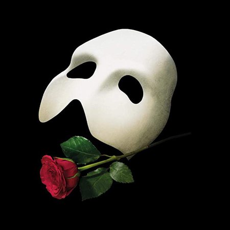 Amazon.com: The Phantom Of The Opera Mask & Rose Women's T-Shirt Black: Clothing