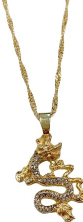 Chinese dragon necklace gold