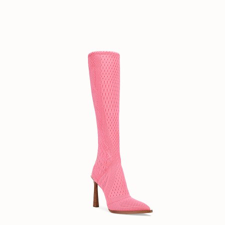 High-tech, pink jacquard boots