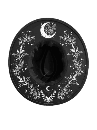 lunar black white fedora Southern goth gothic