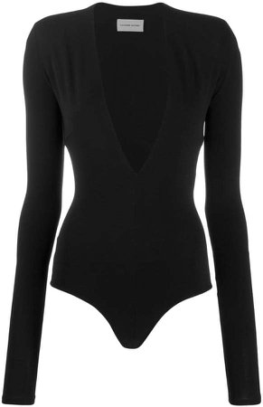 fitted long-sleeved bodysuit